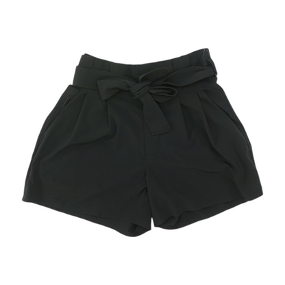 Black Solid Chino Shorts