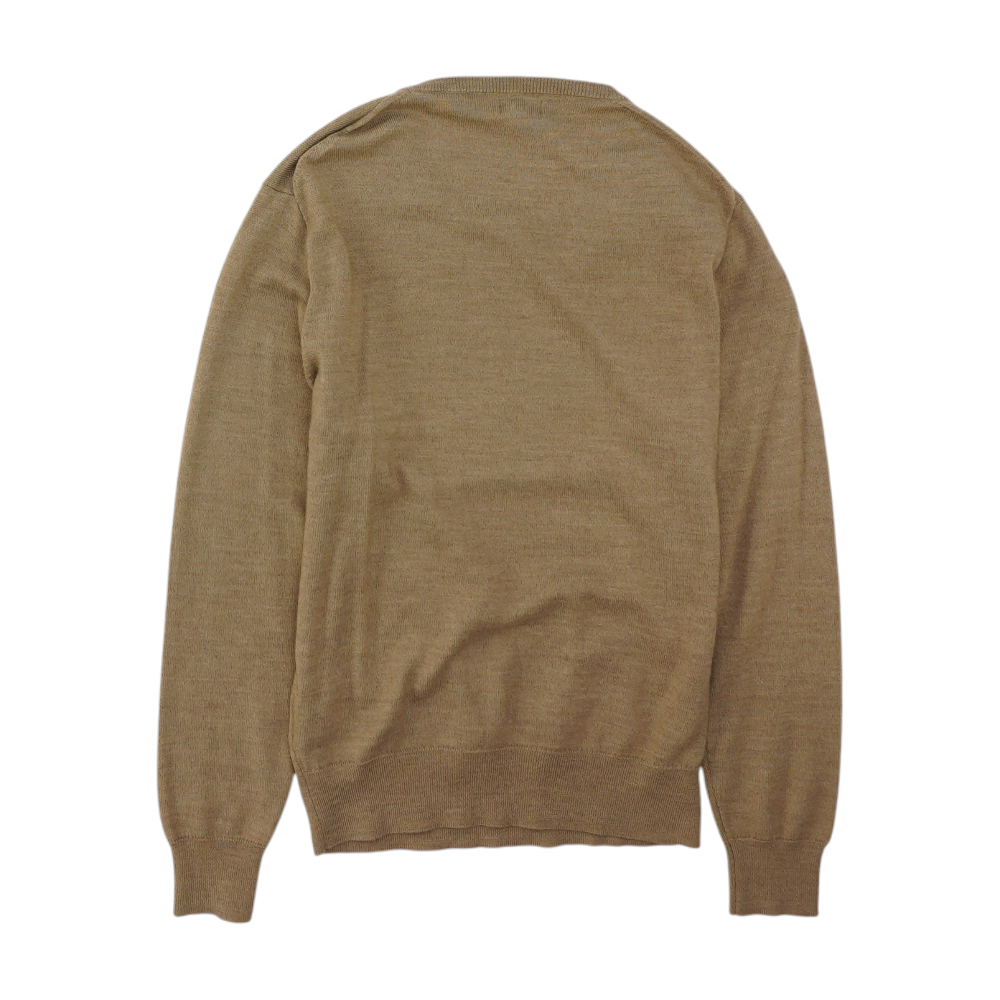 Brown Solid Pullover Sweater