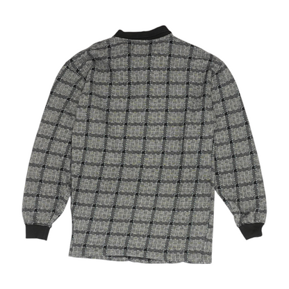 Multi Abstract Long Sleeve Polo