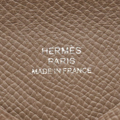 Etoupe Calvi Card Holder in Epsom Calfskin