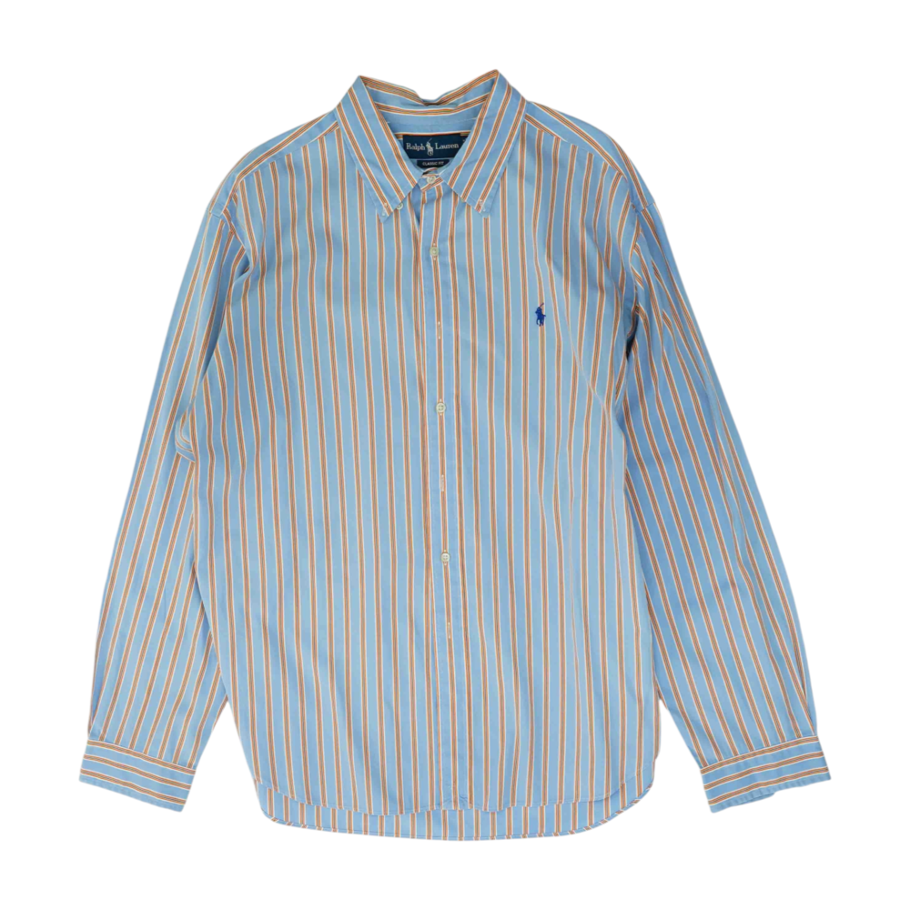 Blue Striped Long Sleeve Button Down