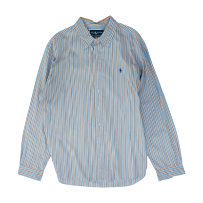 Blue Striped Long Sleeve Button Down