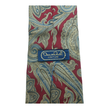 Vintage Red Paisley Neck Tie