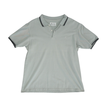 Gray Solid Short Sleeve Polo