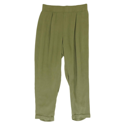 Olive Solid Capri Pants