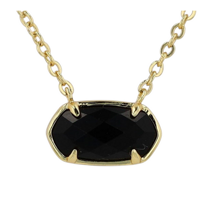 Sterling Silver Onyx Pendant Necklace