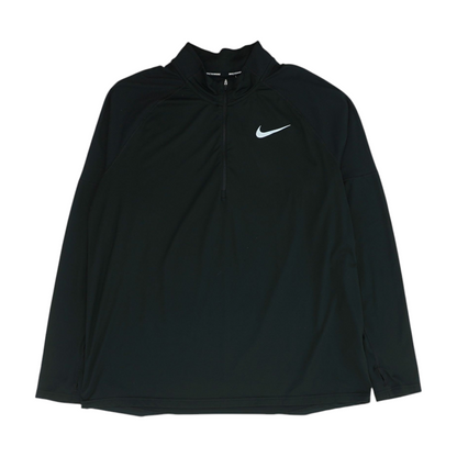 Black Solid 1/4 Zip Pullover