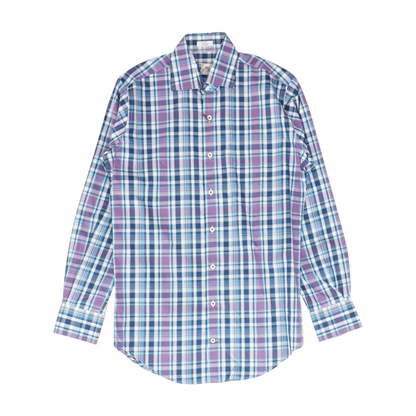 Multi Plaid Long Sleeve Button Down