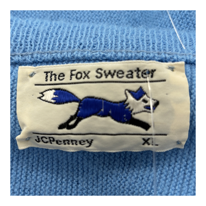 Vintage Blue the Fox Sweater
