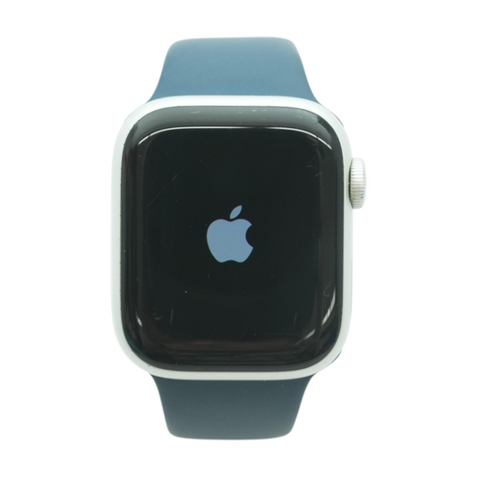 41mm Series 9 Silver Smartwatch Blue Band S/M