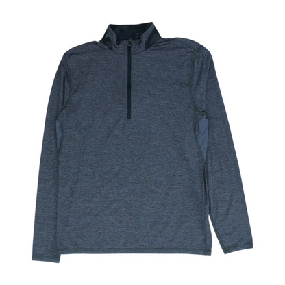 Gray Solid 1/4 Zip Pullover