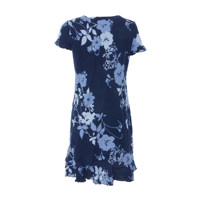 Navy Petite Floral Midi Dress