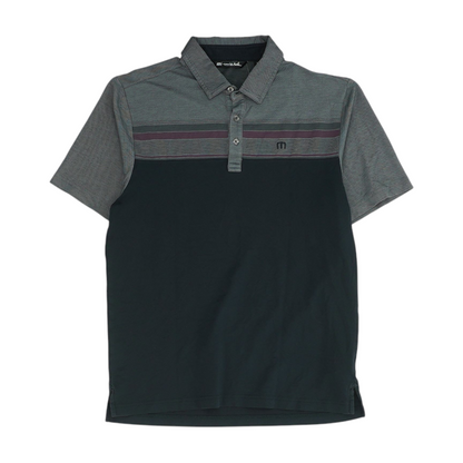 Black Color Block Short Sleeve Polo