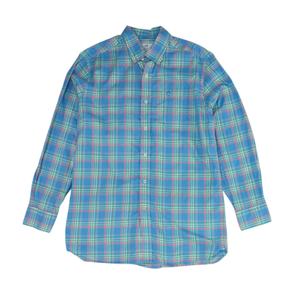 Blue Plaid Long Sleeve Button Down