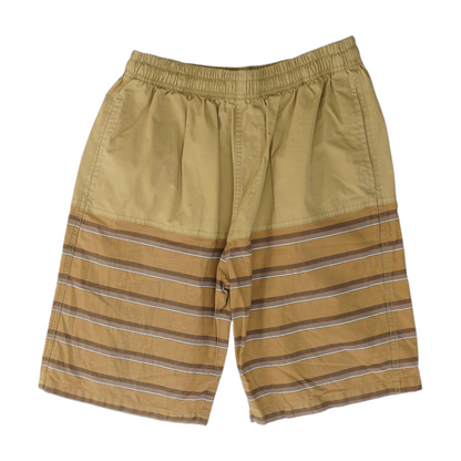 Brown Striped Chino Shorts