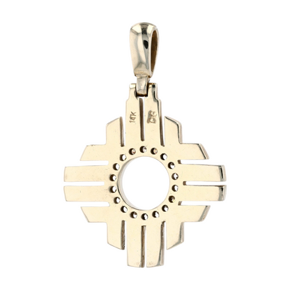 14K White Gold Turquoise Pendant