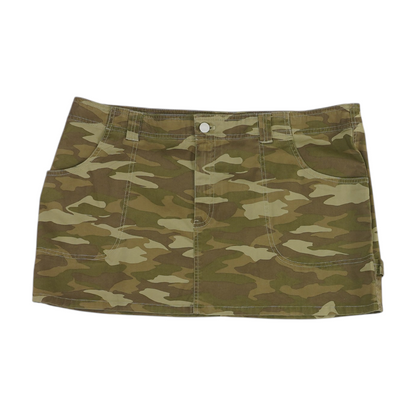 Green Camo Mini Skirt