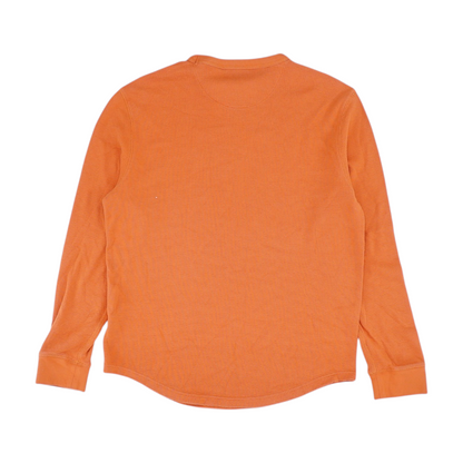 Orange Solid Pullover Sweater