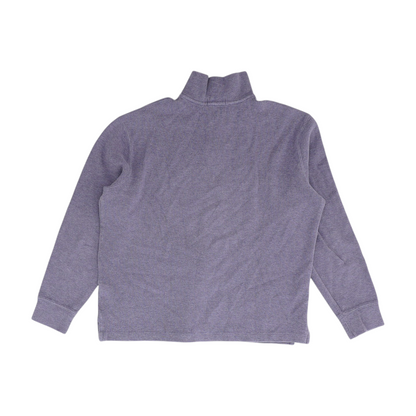 Purple Solid 1/4 Zip Pullover