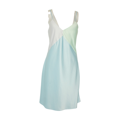 Blue Color Block Midi Dress