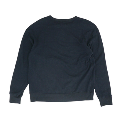 Black Solid Sweatshirt Pullover