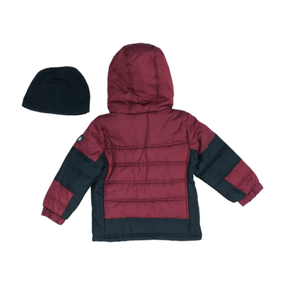 Burgundy Color Block Jacket