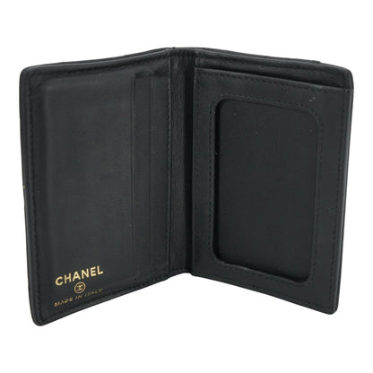 Black Quilted Leather Card Case and ID Holder