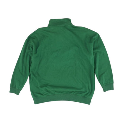 Green Solid 1/4 Zip Pullover
