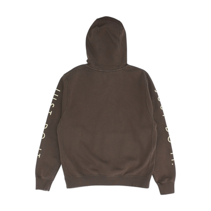 Brown Solid Hoodie Pullover
