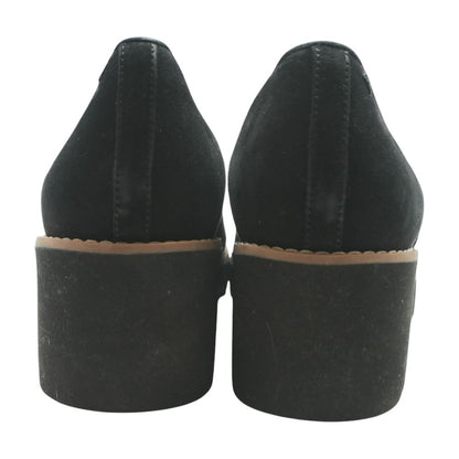 Black Wedge Loafer Heels