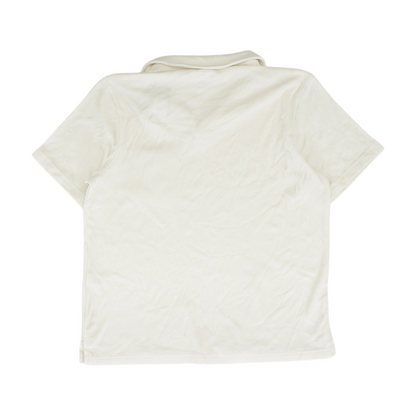 Beige Solid Short Sleeve Polo