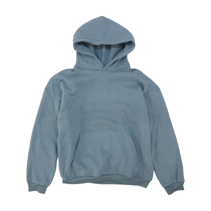 Blue Solid Hoodie Pullover