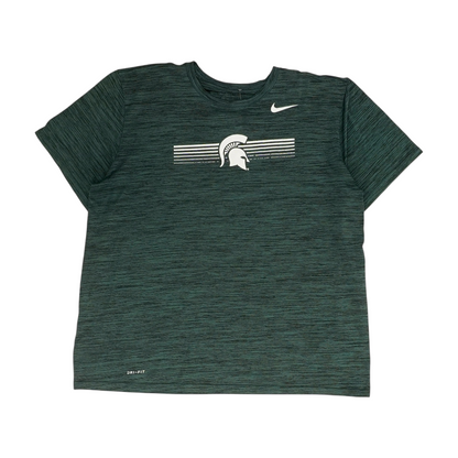 Green Michigan State Spartans Solid Active T-Shirt