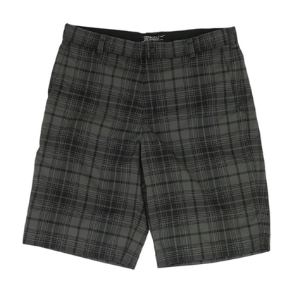 Gray Plaid Chino Shorts