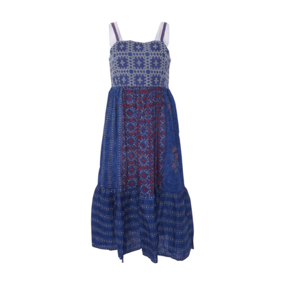 Blue Floral Midi Dress