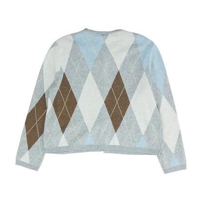 Multi Argyle Cardigan Sweater