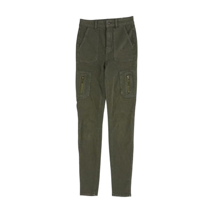 Olive Solid High Rise Skinny Leg Jeans