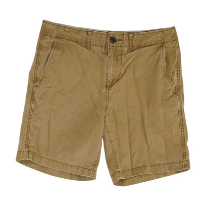 Tan Solid Chino Shorts