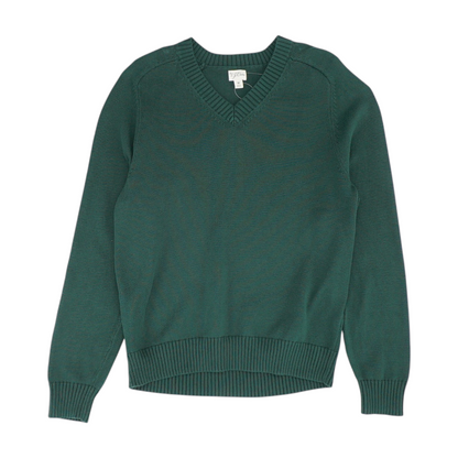 Green Solid Pullover Sweater