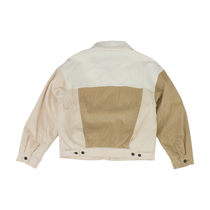 White Color Block Jacket