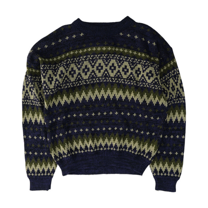 Purple Abstract Pullover Sweater