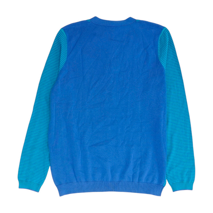 Blue Striped Pullover Sweater