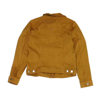 Brown Solid Denim Jacket