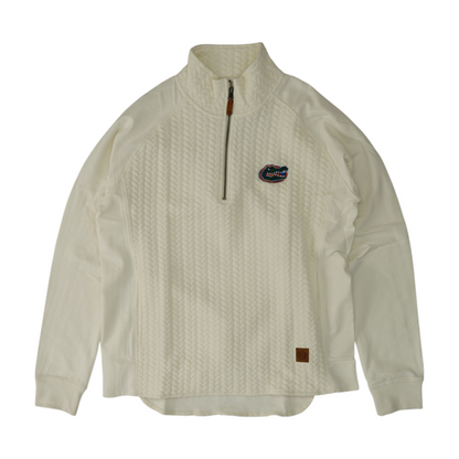 White Florida Gators Solid 1/4 Zip Pullover