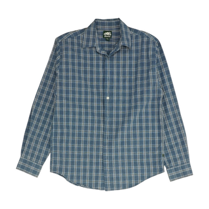 Blue Plaid Long Sleeve Button Down