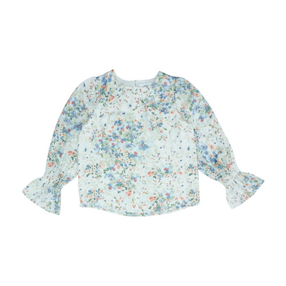 Beige Floral Blouse