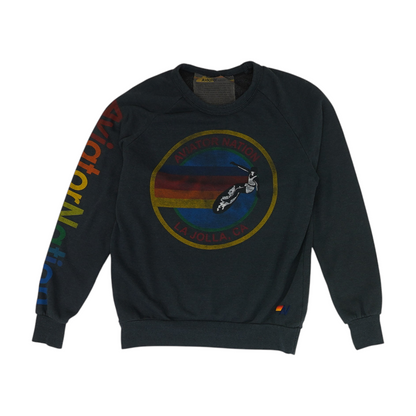 Navy Graphic Sweatshirt Pullover