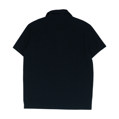 Black Solid Short Sleeve Polo