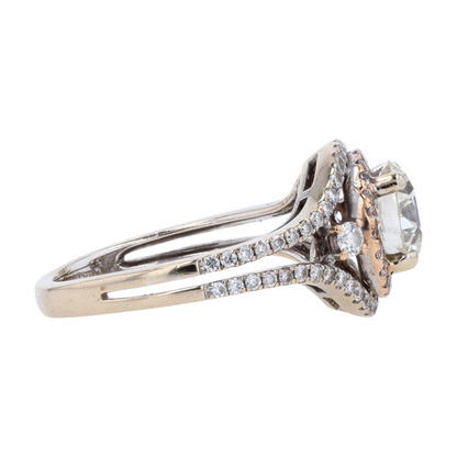 1 3/4 ctw 18K Two-Tone Gold Diamond Engagement Ring