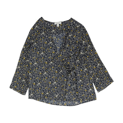 Navy Floral Blouse